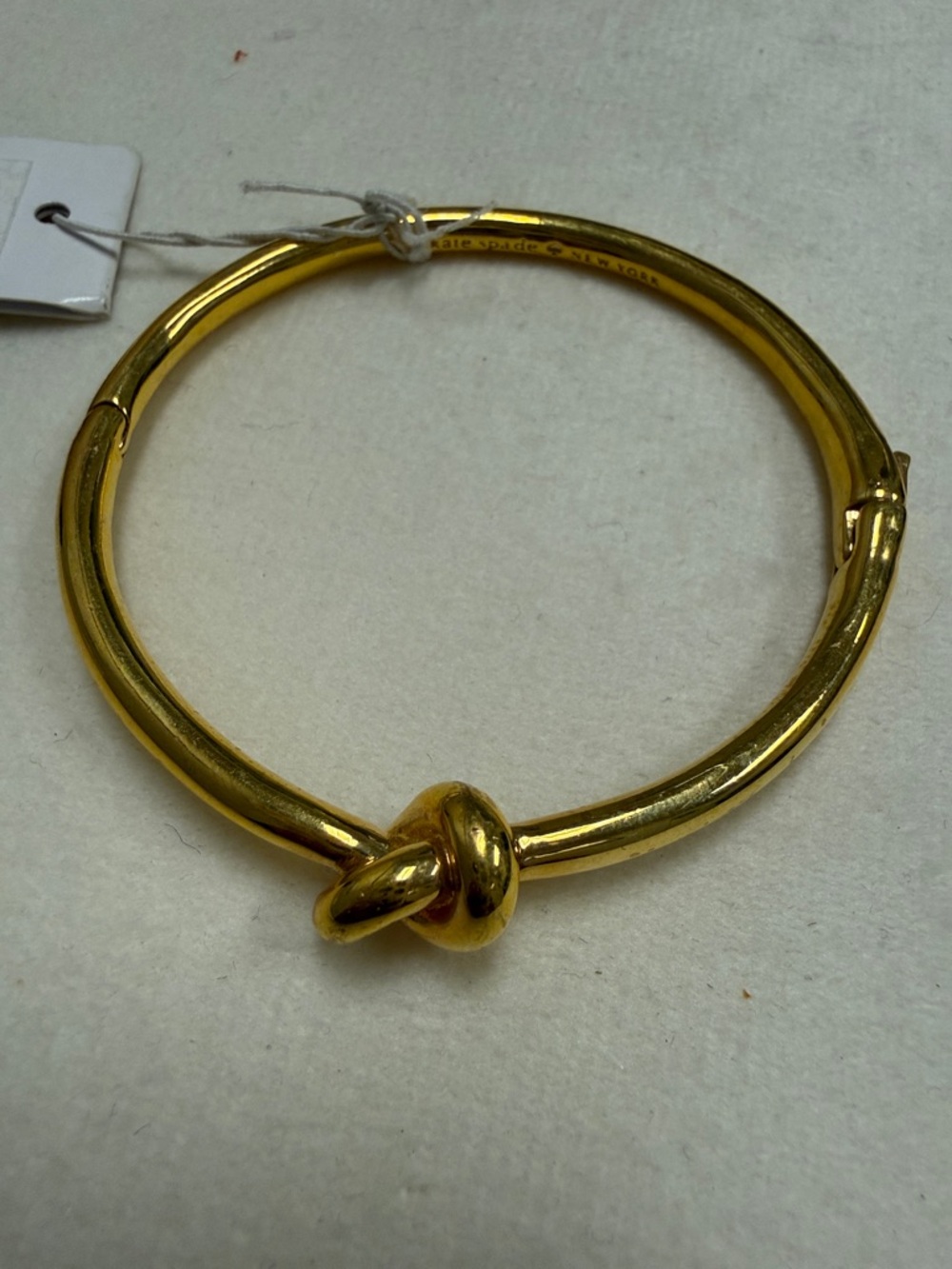 kate spade Gold Knot Hinged Bangle Bracelet